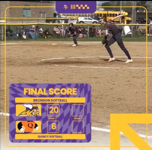 Bronson takes game one of scheduled softball DH